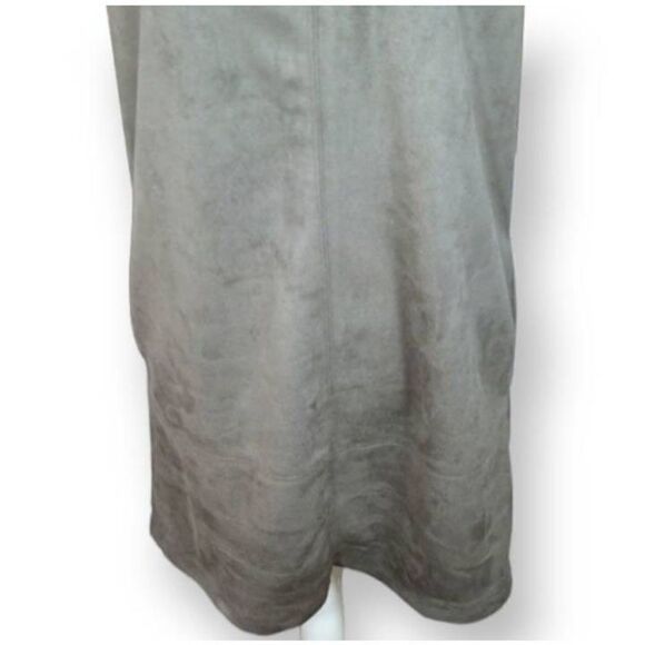 PEACH BOUTIQUE GRAY FAUX SUEDE DRESS SZ.M EUC. - Picture 4 of 8